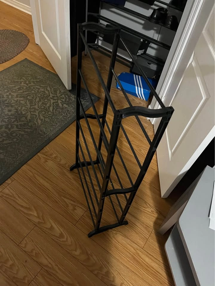 Black Metal Shoe Rack / Shoe Stand – Space Saving - photo 2