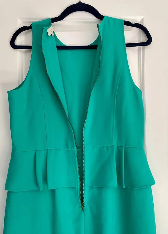 LOFT Teal Peplum Sheath Dress Size 10P (petite) image indicator(6)