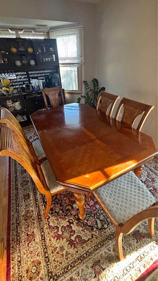 Dining Room Set with 6 Chairs and China Cabinet