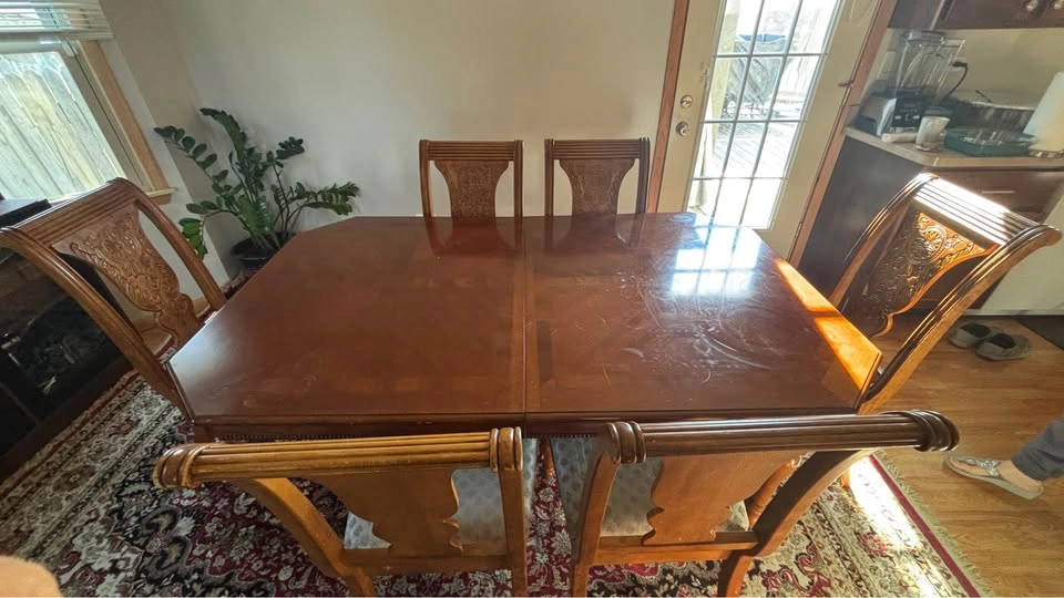 Dining Room Set with 6 Chairs and China Cabinet - photo 2