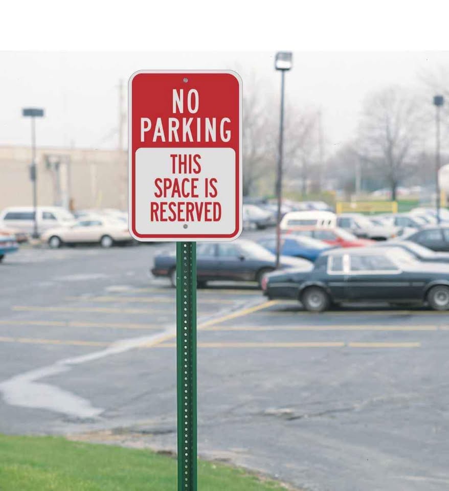 Brady Sign, "No Parking" - Red on White, 18"x12" $35/3 - photo 3