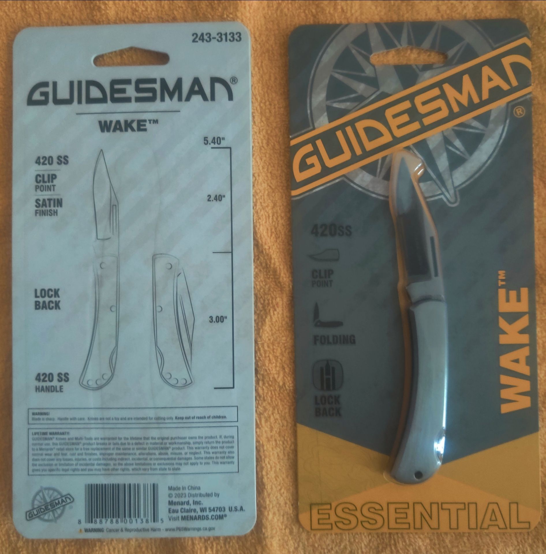 Brand New GLIDESMAN WAKE Folding Knife 420 Stainless Steel 🔪✨