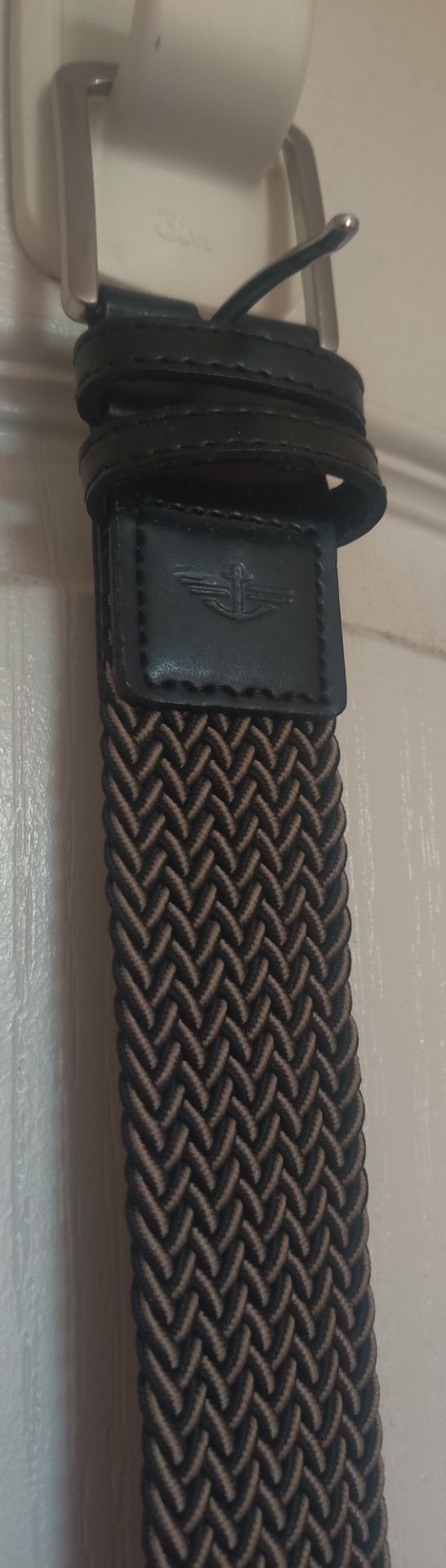 Brand New Docker Brand Braided Stretch Belt with Silver Tone Buc - photo 2