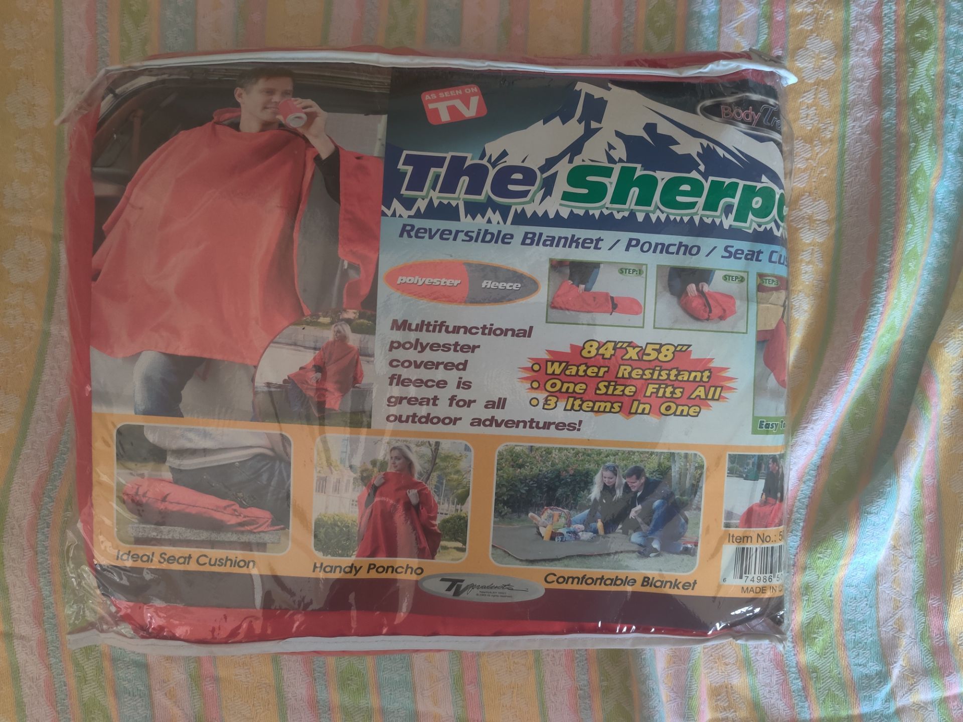 The Sherpa 3 in 1 Reversible Blanket Poncho Seat Cushion Adventu