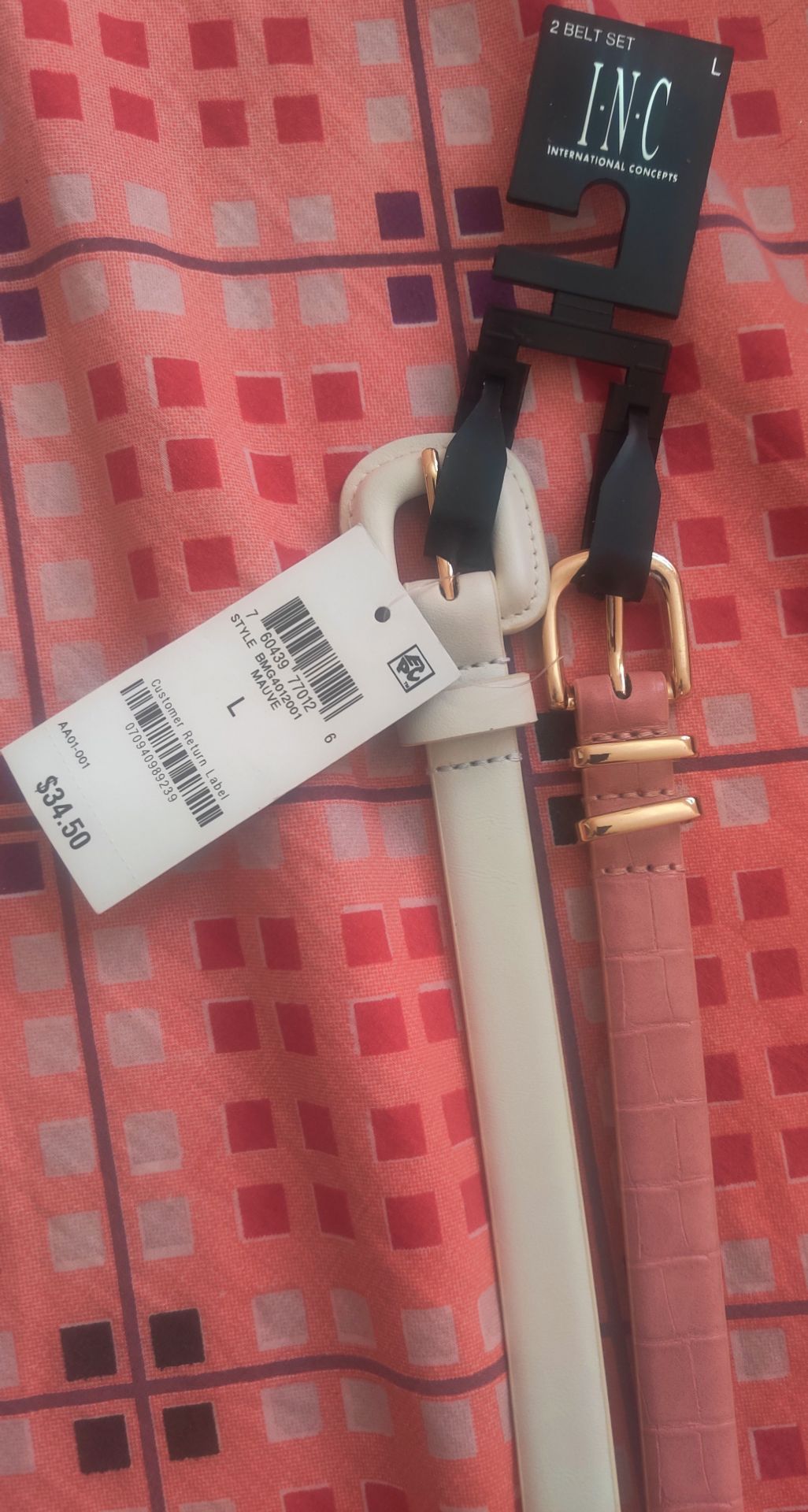 Brand New I.N.C. 2-Piece Belt Set - Size Large - photo 4