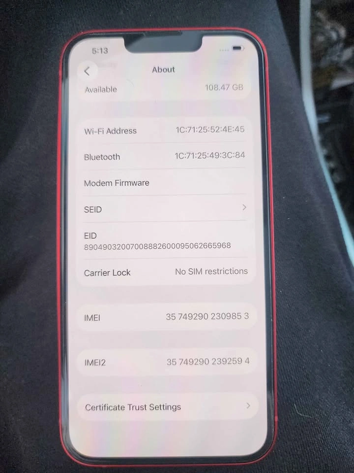 iPhone 13 128gb 99% Battery Product Red - photo 3