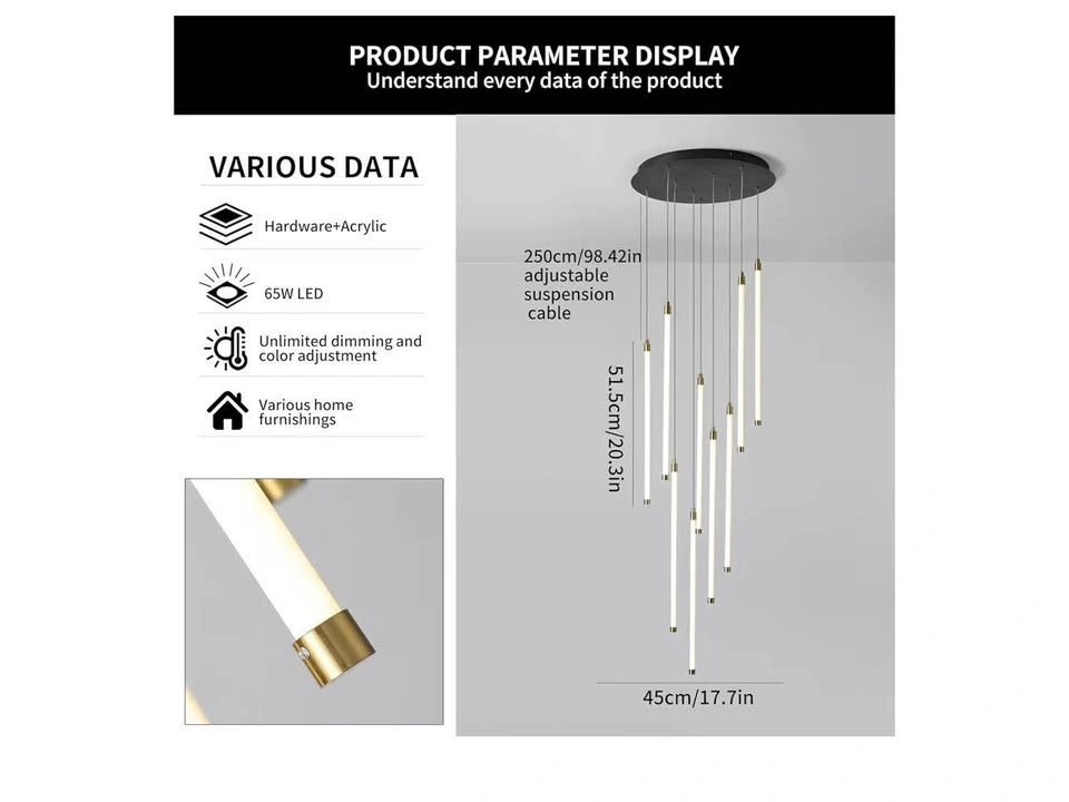 Ceiling Chandelier with Remote Control - photo 5