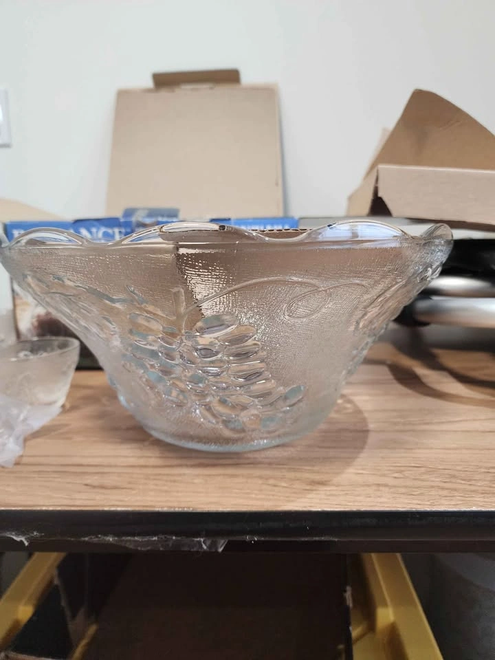Brand New Romance Glass Punch Bowl Set - photo 5
