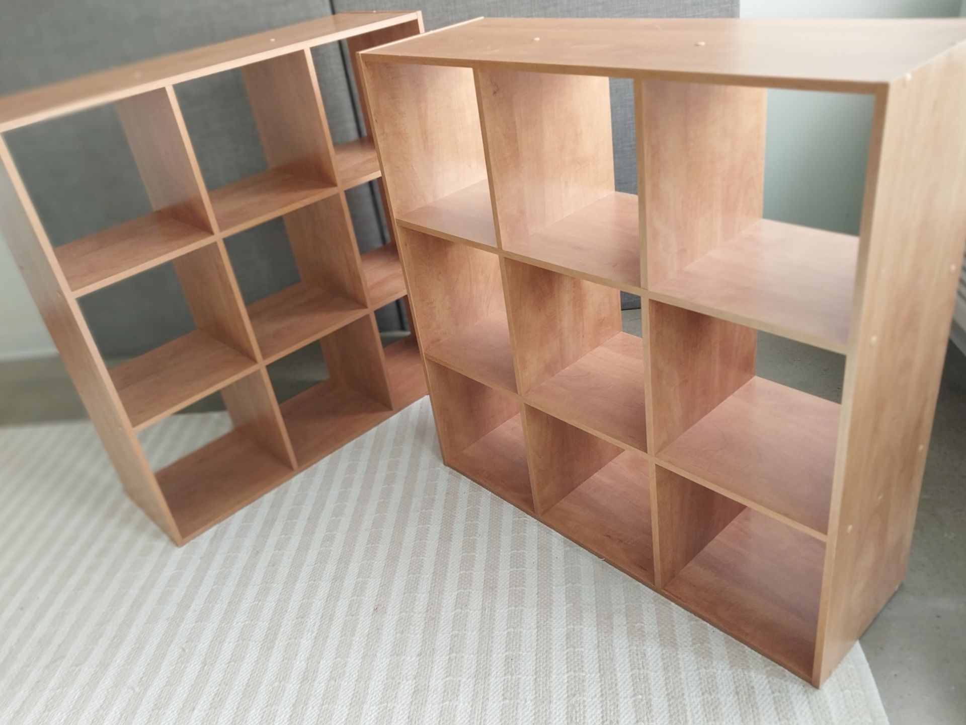 2 Matching 9-Cube Organizer Stackable Shelves – Great Condition - photo 2
