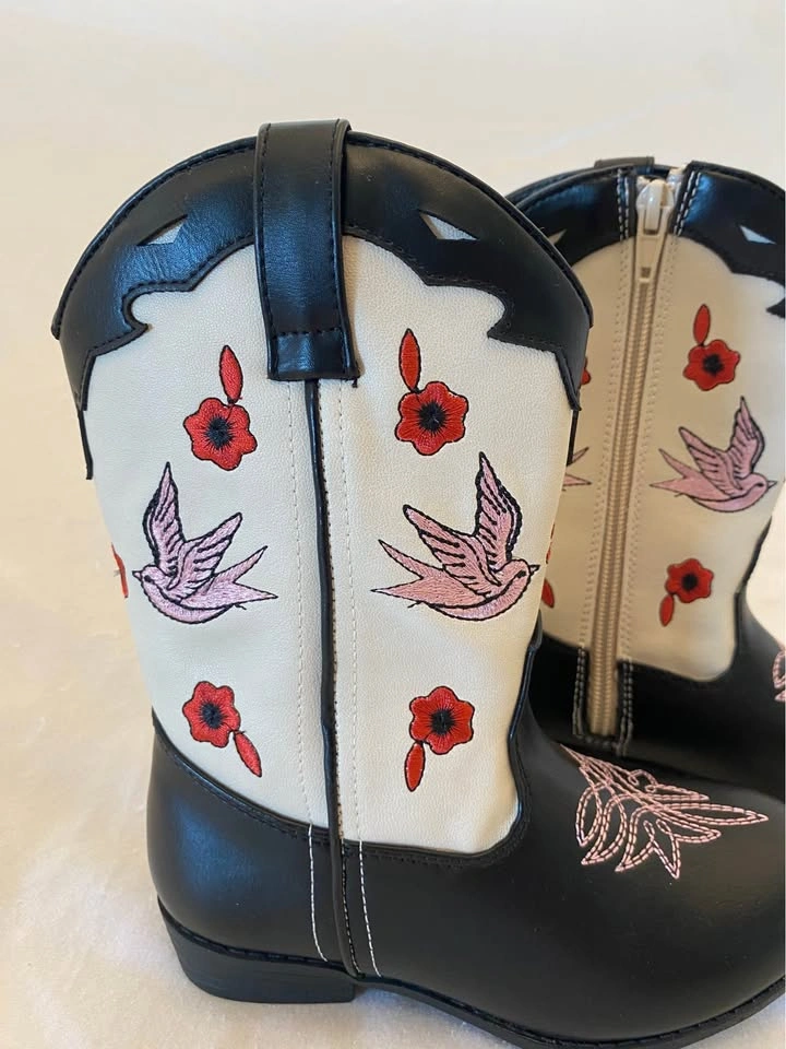 Girls Steve Madden Embroidered Cowboy Boots Size 11 Toddler - photo 2