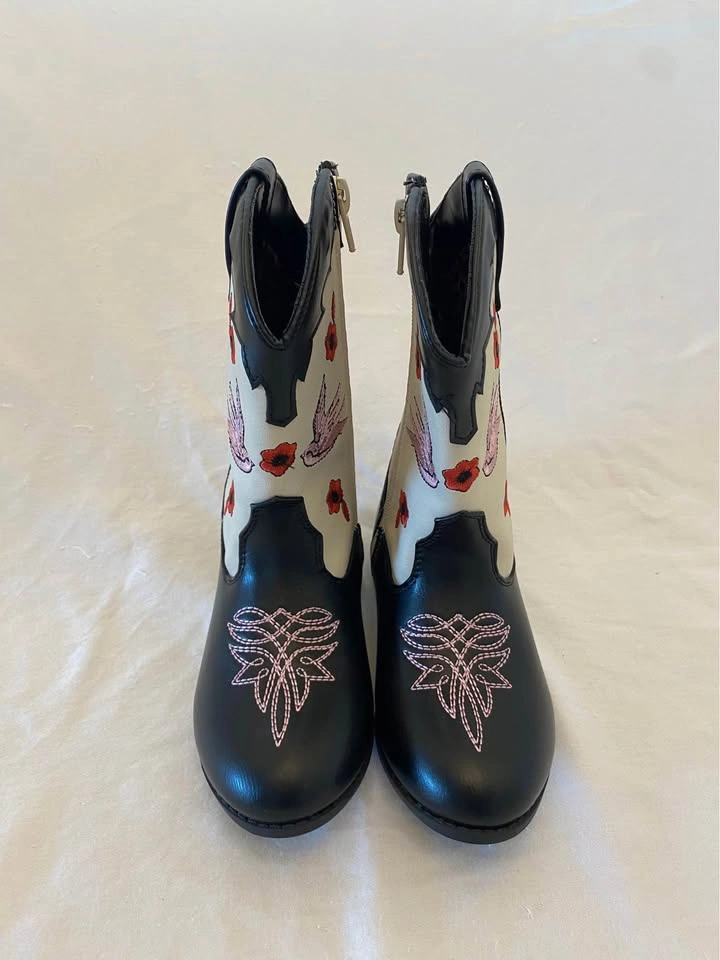 Girls Steve Madden Embroidered Cowboy Boots Size 11 Toddler - photo 4
