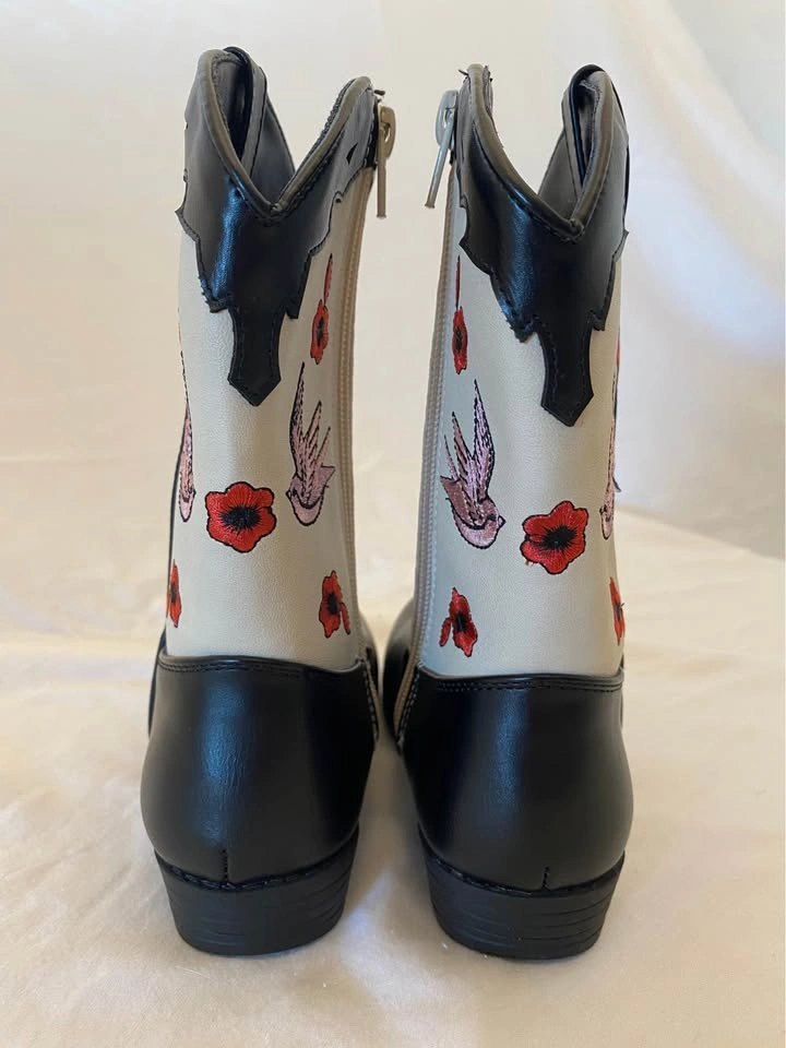 Girls Steve Madden Embroidered Cowboy Boots Size 11 Toddler - photo 5