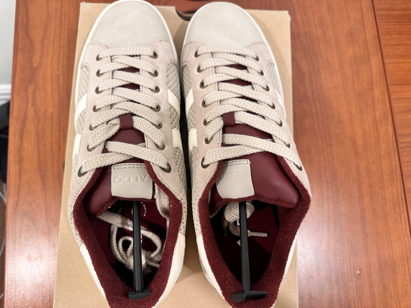 NEW ALDO Retrokicks‑101 Men’s Sneakers Size 11 White Beige Gray - photo 4