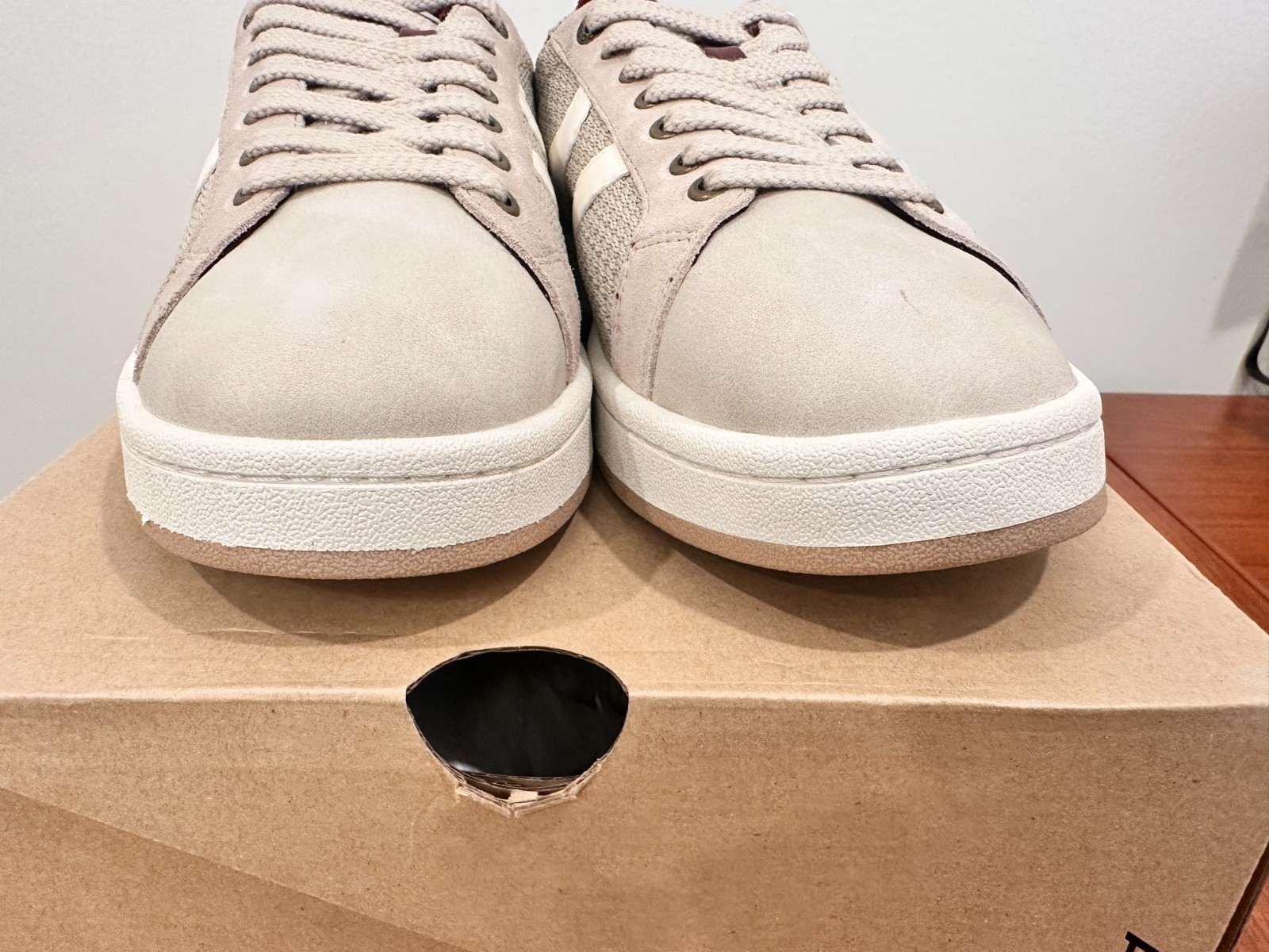 NEW ALDO Retrokicks‑101 Men’s Sneakers Size 11 White Beige Gray - photo 5