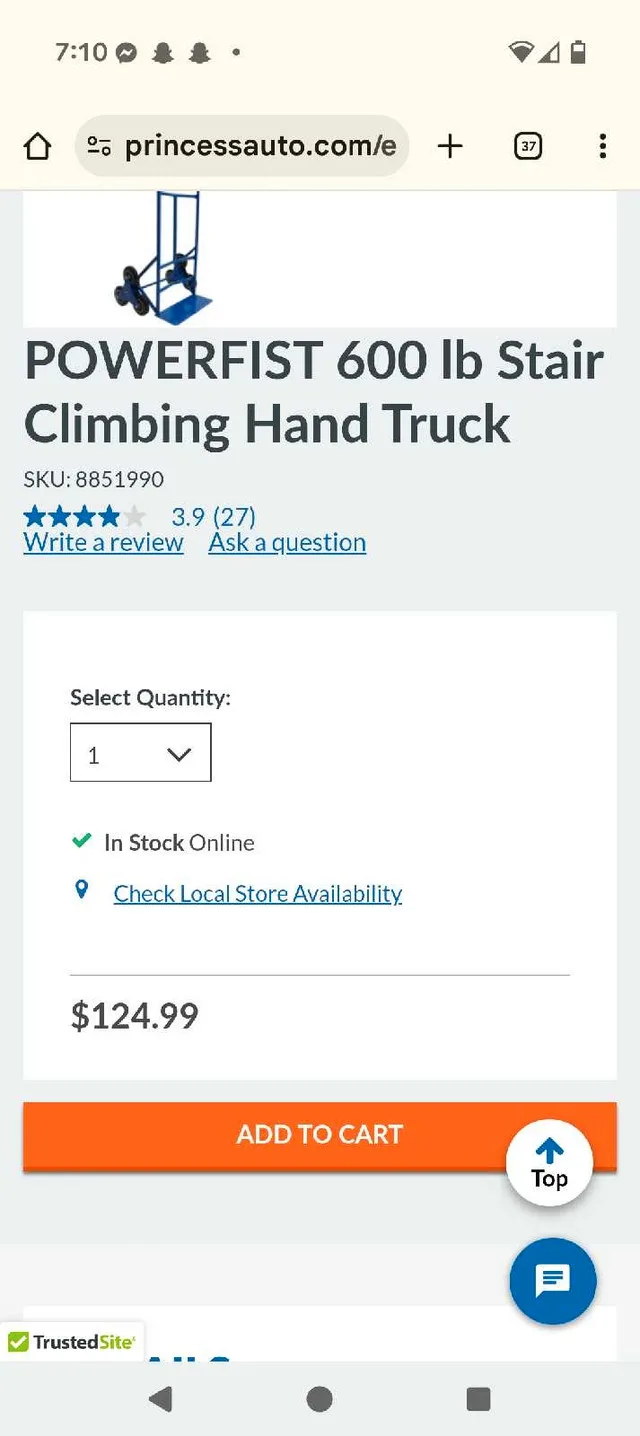 Powerfist Stair Climbing Hand Cart image indicator(2)