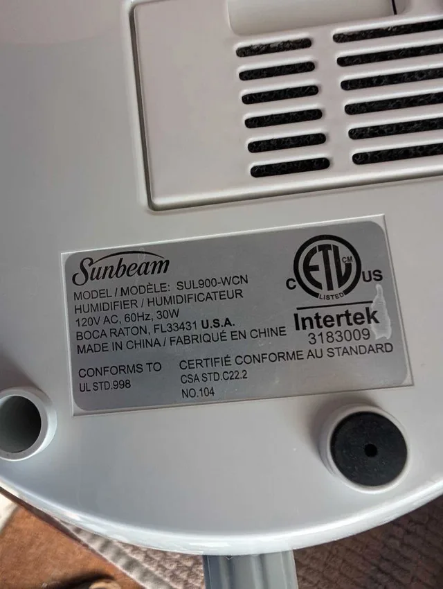 Sunbeam Cool Mist Humidifier image indicator(4)