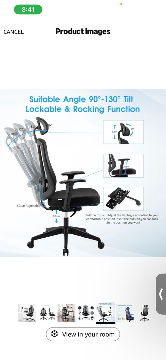 Ergonomic Office Chair with 4 Gear Adjust - photo 2
