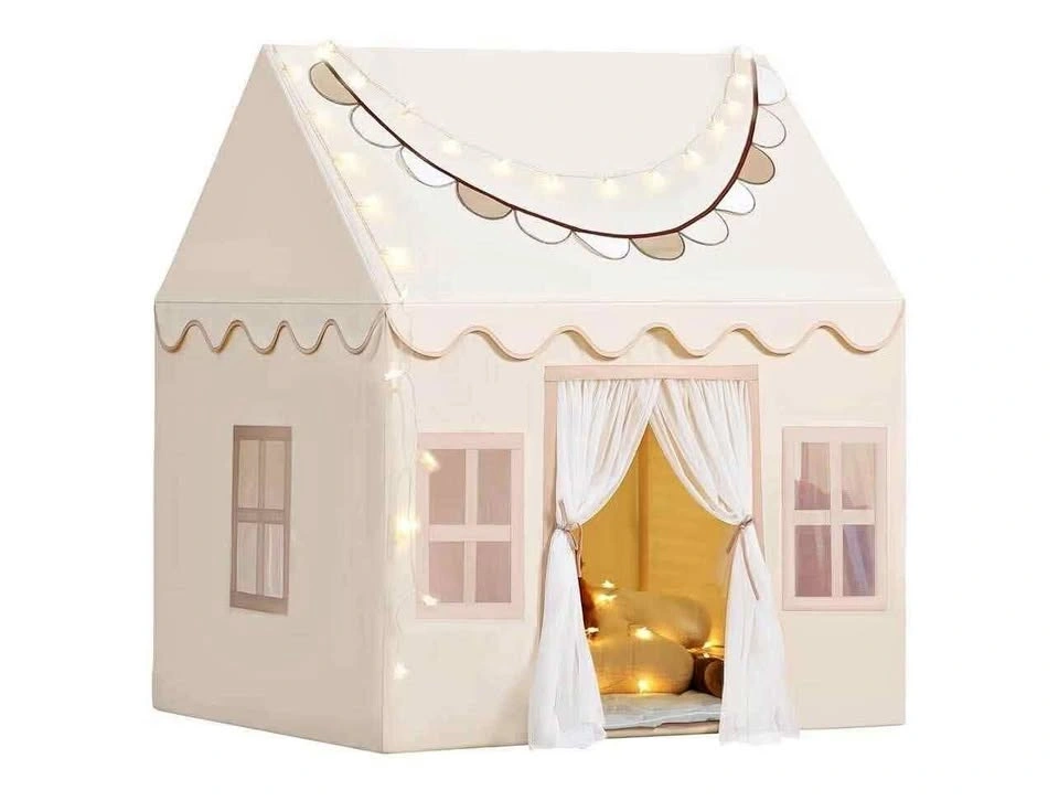 Wilwolfer Kids Tent with Mat, Star Lights, Banner