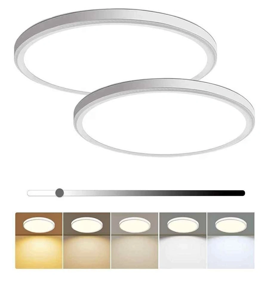 2 Pack 16 Inch Dimmable LED Flush Mount Ceiling Light