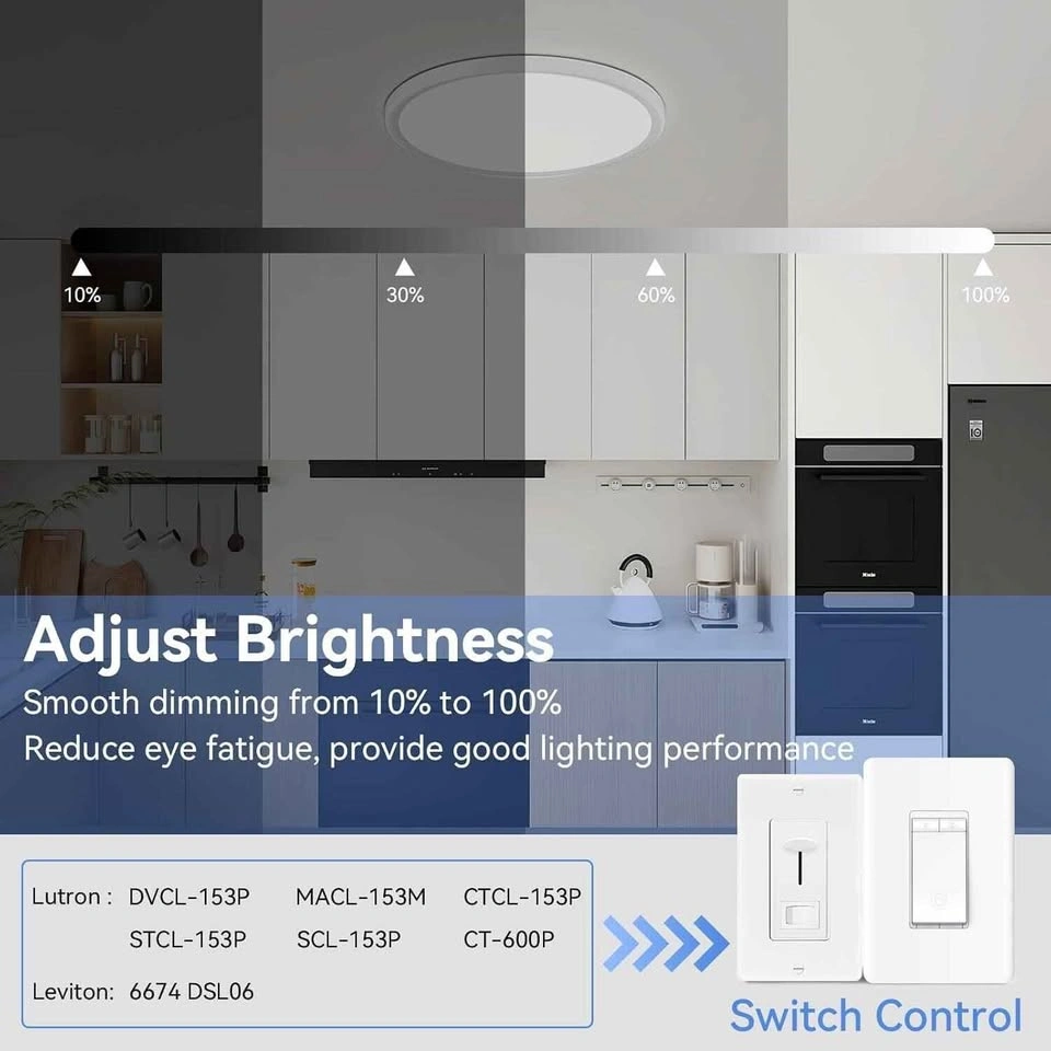 2 Pack 16 Inch Dimmable LED Flush Mount Ceiling Light - photo 3