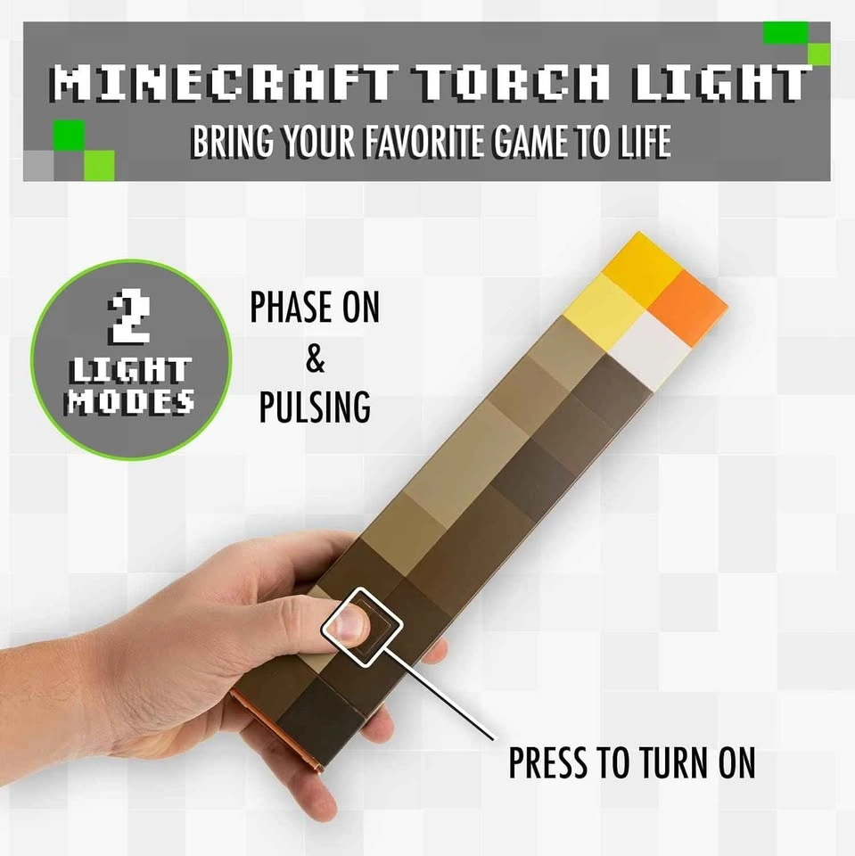 Minecraft Torch Light Wall Decoration - New in Box - photo 4