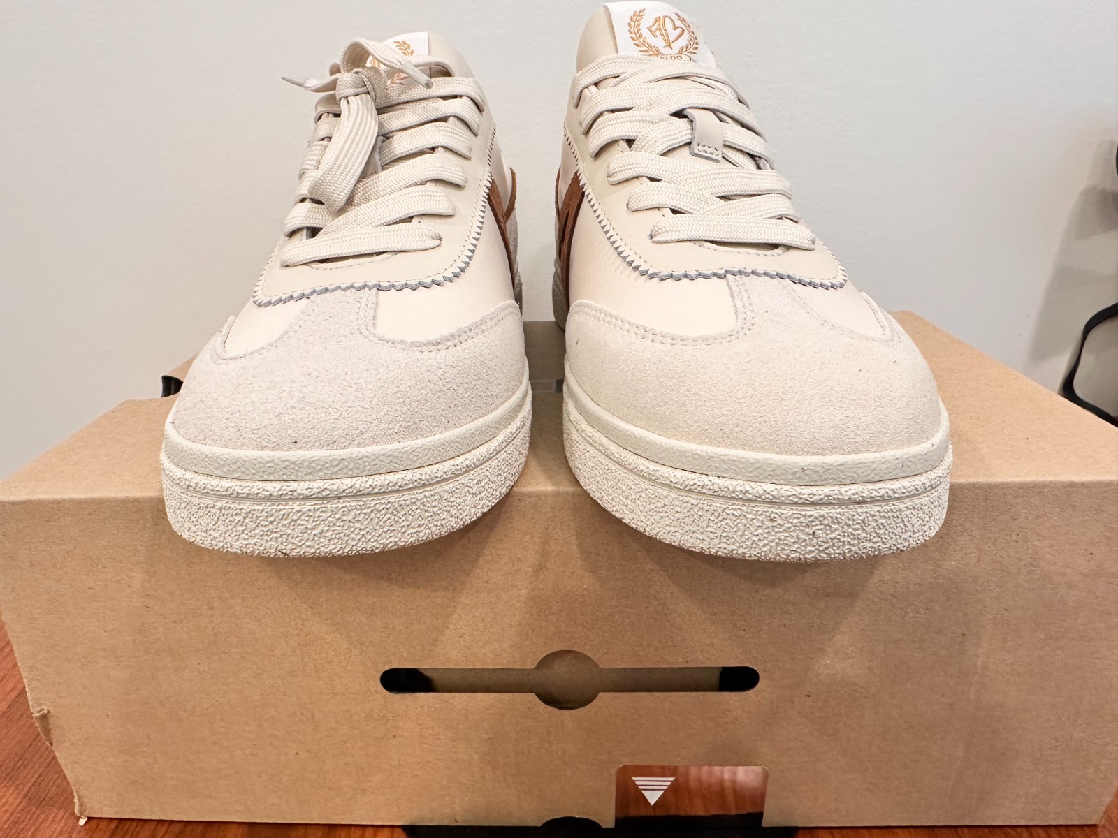 NEW ALDO Sport Club Men’s Sneakers Size 12 White Beige Leather S - photo 4