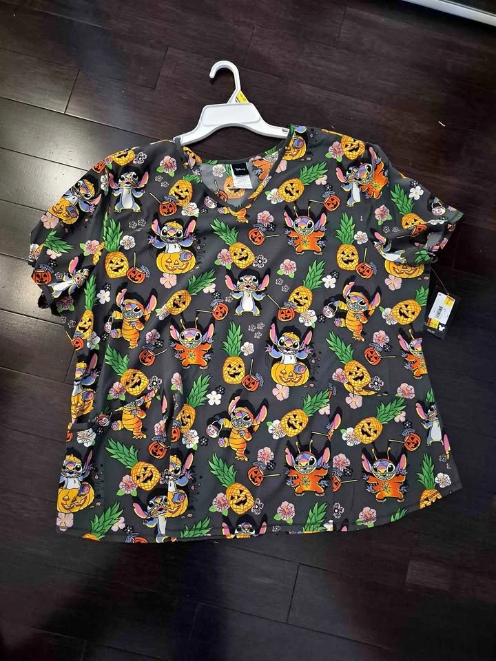Brand New Nurse Scrubs Tops - Stitch Halloween