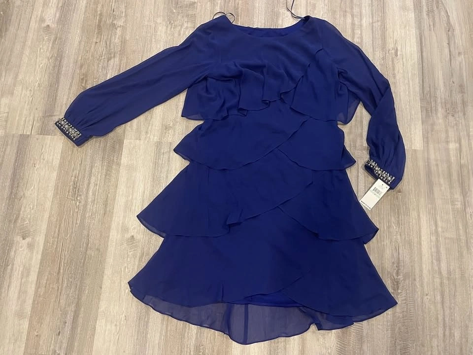 NWT SL Fashions Chiffon Cocktail Dress (Sz 8) - photo 4