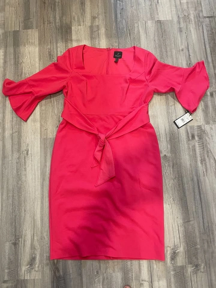 Women's Adrianna Papell Bell Sleeve Tie Front Dress (Sz 14) - photo 2