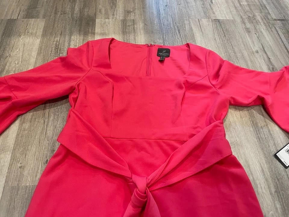 Women's Adrianna Papell Bell Sleeve Tie Front Dress (Sz 14) - photo 4