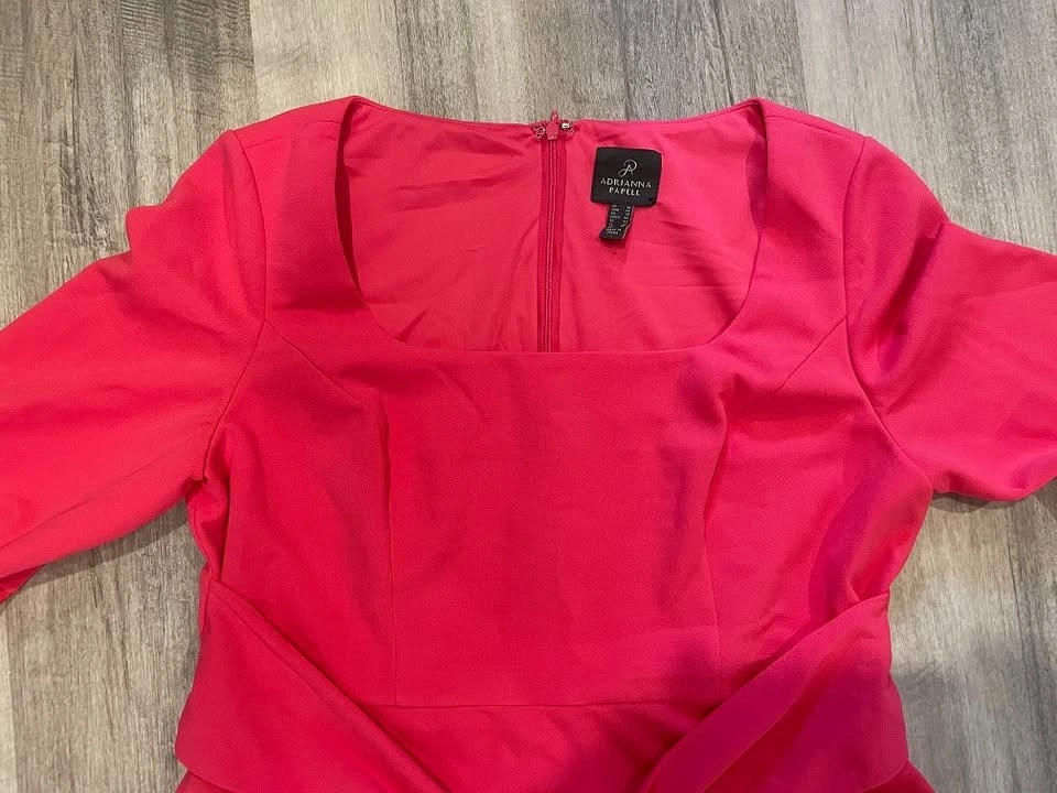 Women's Adrianna Papell Bell Sleeve Tie Front Dress (Sz 14) - photo 5