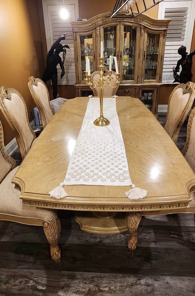 Vintage China Cabinet With Glass Doors and Drawers - photo 4