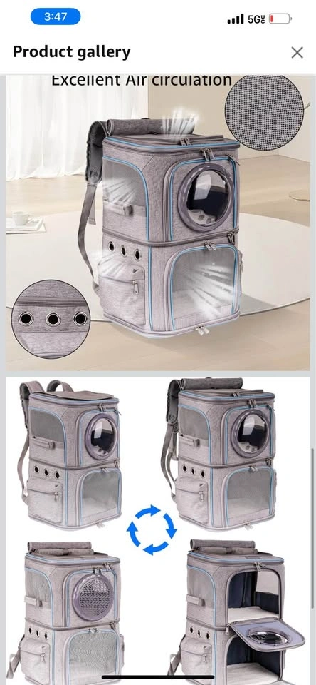2-in-1 Pet Carrier Backpack for Cats/Dog - photo 3