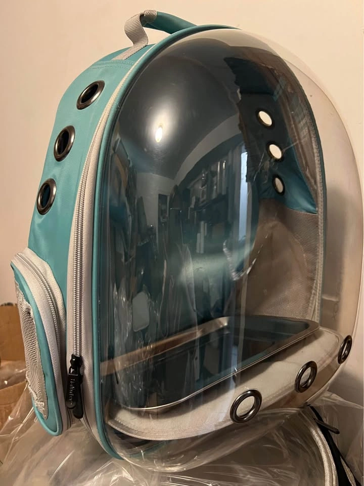 Teal Pet Carrier Backpack w/ Bubble Window - photo 3