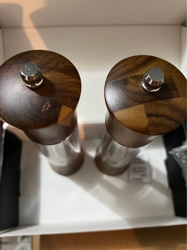 Acacia Wood Salt & Pepper Grinder Set (2) - 8 Inch - photo 3