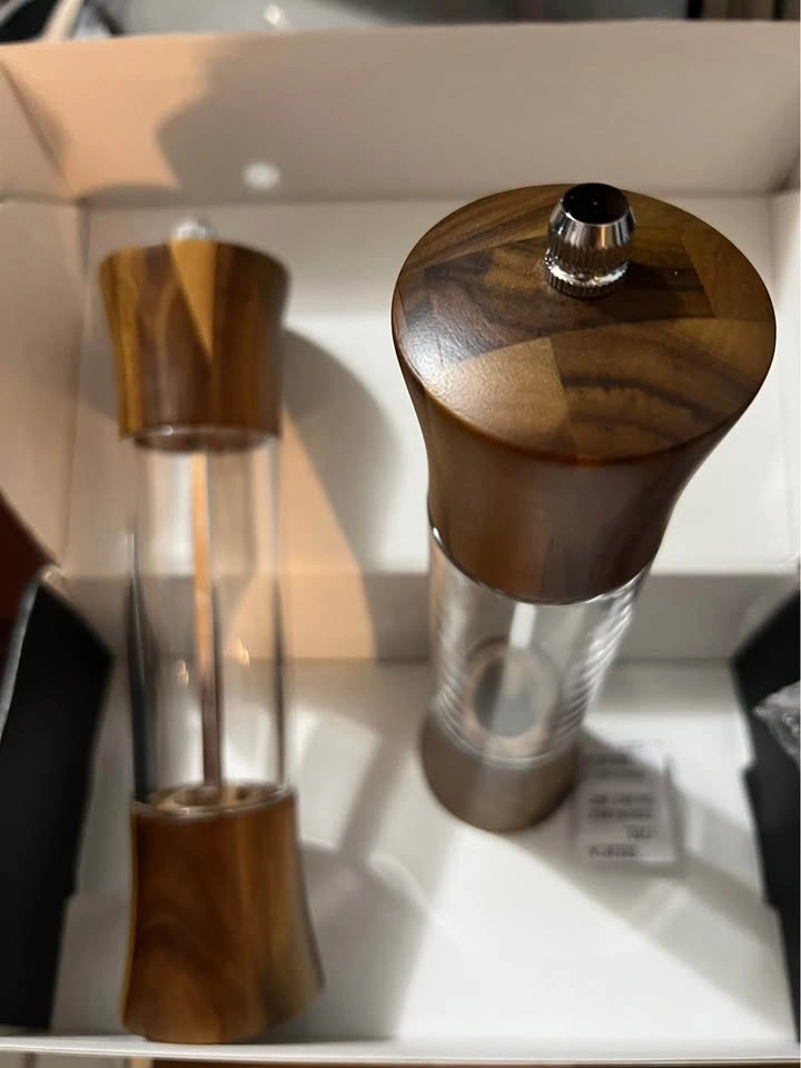 Acacia Wood Salt & Pepper Grinder Set (2) - 8 Inch - photo 5
