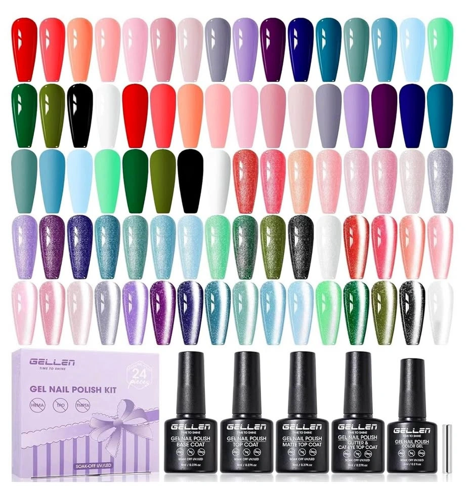 24pcs Gel Polish Set, 20 Colors UV Gel Nail Polish