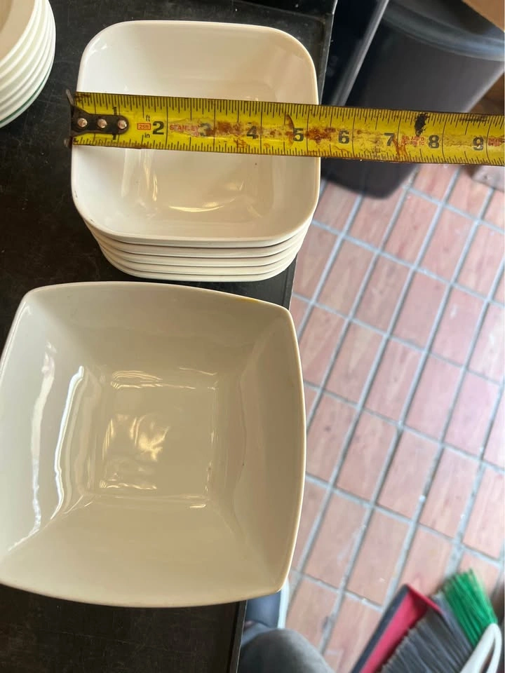 Foraineam Porcelain Square Cereal Bowls 5pcs 5.25”/H2.2” 5pcs 6. - photo 2