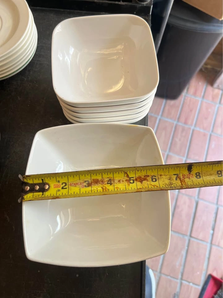 Foraineam Porcelain Square Cereal Bowls 5pcs 5.25”/H2.2” 5pcs 6. - photo 3