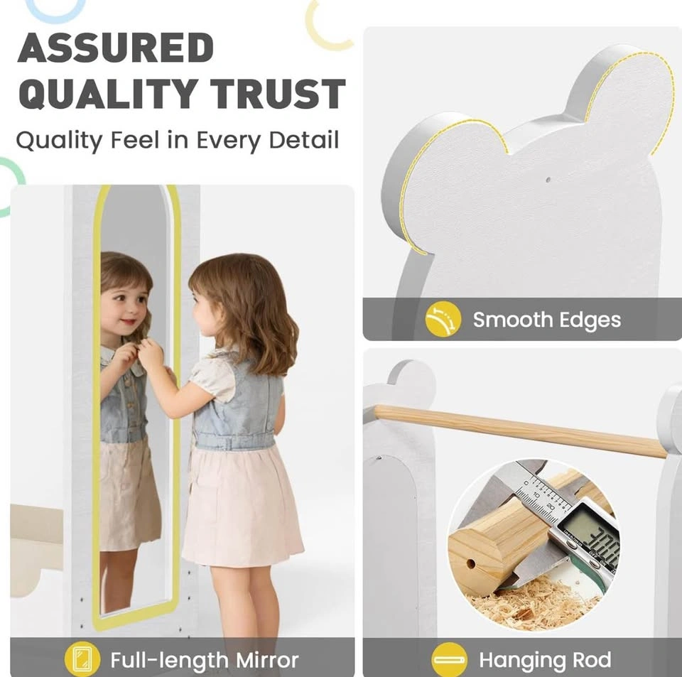 BlueWood Dress Up Storage Kids Wardrobe with Mirror - photo 3