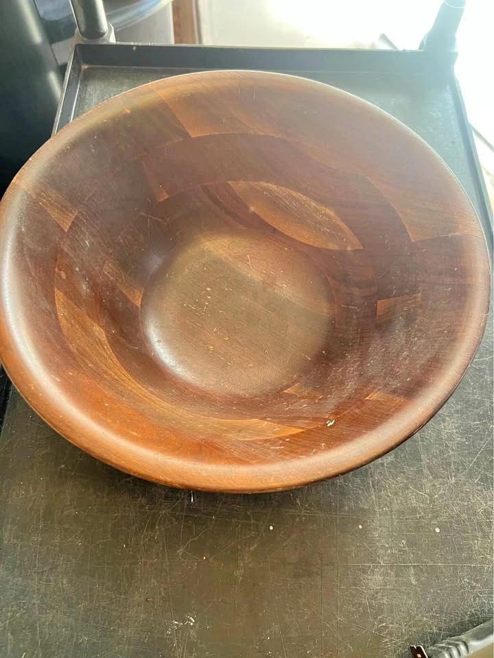 Acacia Wood Serving Bowl - 12" Fruit/Salad Bowl