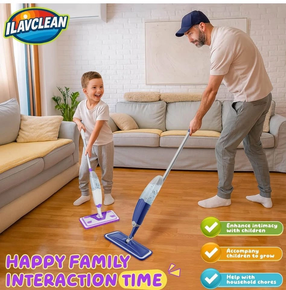 2 Set Toy Mop for Kids - Toddler Real Spray Mop - photo 4