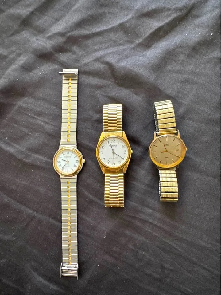 Vintage Quartz Watches - Curtis, Cardinal & Timex
