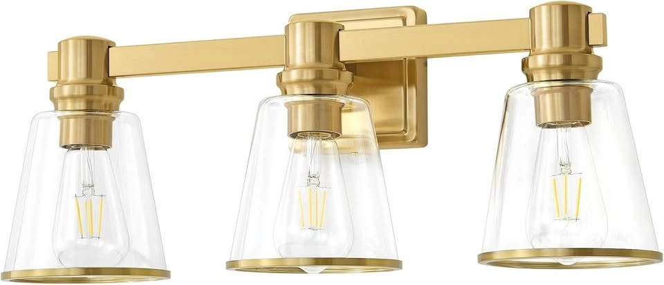 Gold 3-Light Vanity Light Fixture - photo 2
