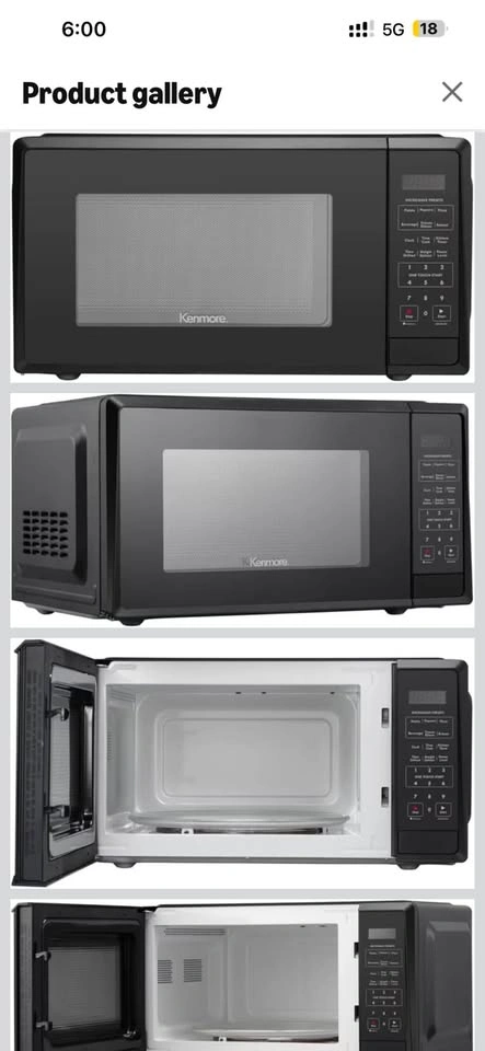 Kenmor Microwave Countertop Black Used Size: 20/15.5/H11 - photo 2
