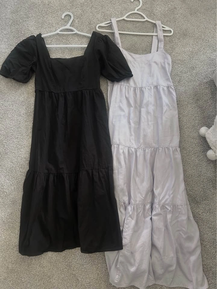 Black and Lavender Maxi Dresses - Size Small