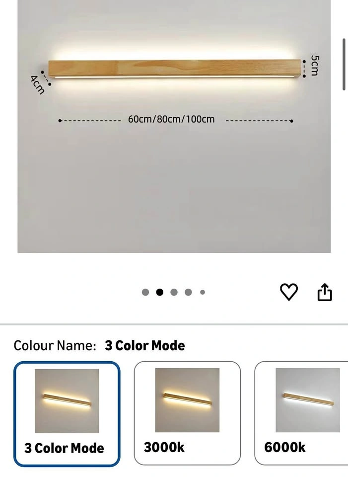 BRAND NEW Wood Linear Wall Light Long Led Wall Sconce