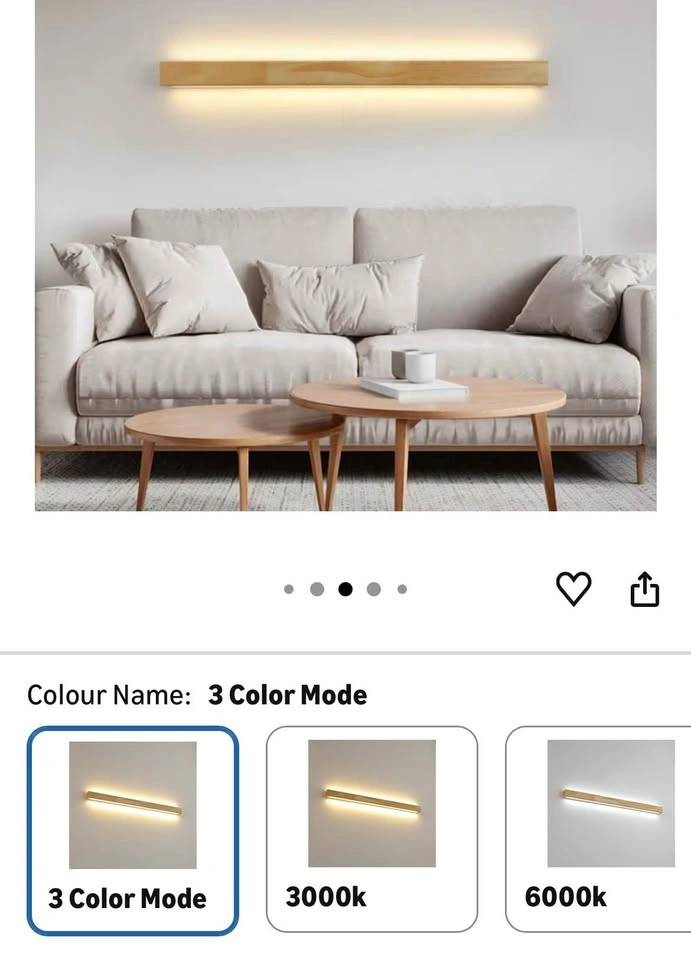 BRAND NEW Wood Linear Wall Light Long Led Wall Sconce - photo 2