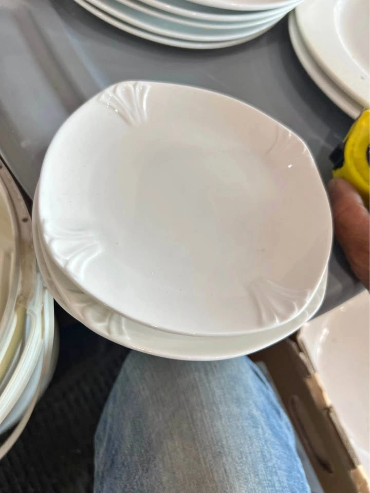 10pcs 6.5inch White Dessert Plates