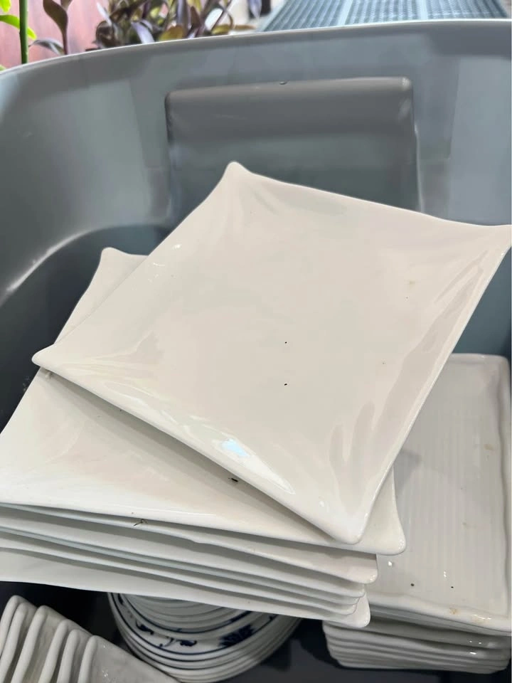 Ceramic Simply White 7.75" Square Appetizer Plate $2 Each - photo 2
